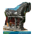 large black marble horse statue